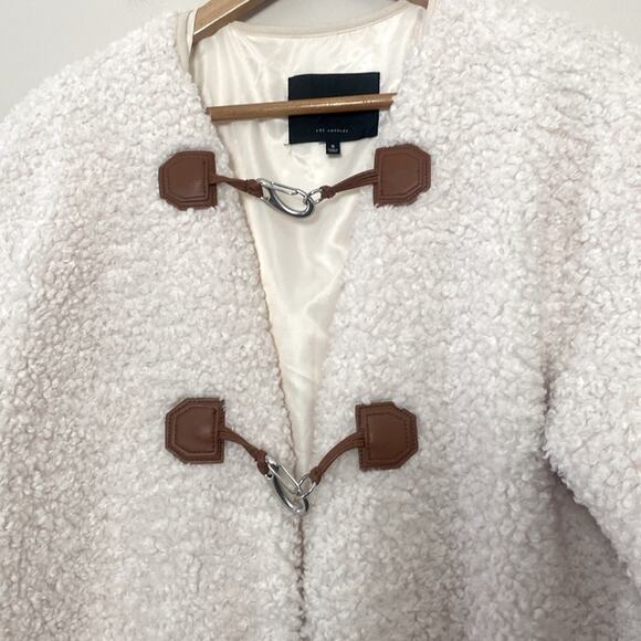 7 FOR ALL MANKIND Cozy Toggle Front Sherpa Teddy Jacket Size S - Picture 5 of 13